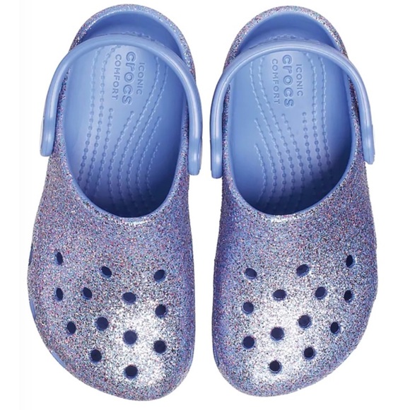 Other - Crocs Purple Glitter Classic Slip On Clogs